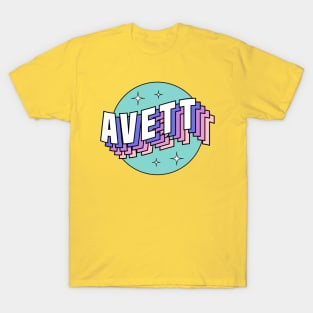 Avett - Colorful Layered Retro Letters T-Shirt